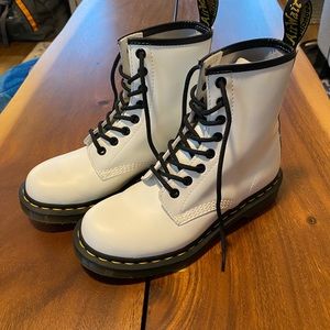 Dr. Martins, 1460 White Boots - Size 6